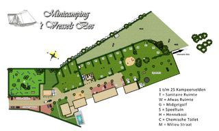 Minicamping 't Vressels Bos: Plattegrond